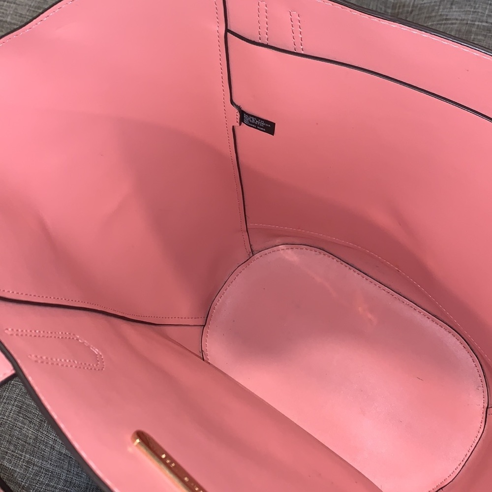 Michael Kors Bag Portia Pink Suede Leather Tote - Picture 12 of 17